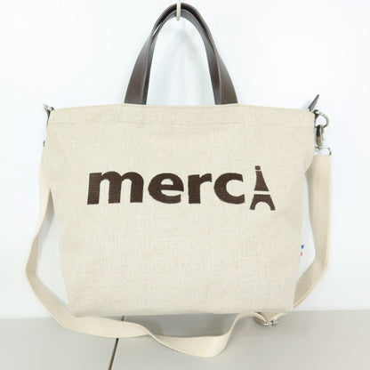 merciメルシー★ キャンバストートショルダーバッグ 2WAY ナチュラル キャラオクルス 生成りベージュ　＊ba190