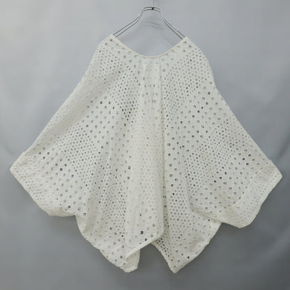 SOUSOU ソウソウ★きさらぎ カットワークレース 白系 はおりもの ひも付き 無地 薄手 z23457