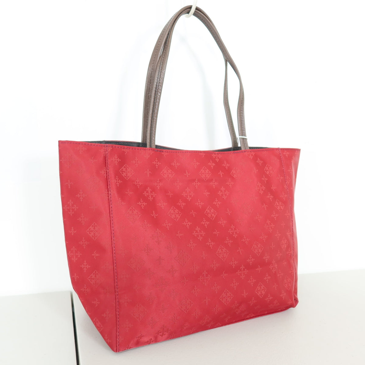 【新品：紙タグ】russet ラシット★大人可愛い！ ミニパレット トートバッグ モノグラム 軽量 深みレッド系 ＊ba182