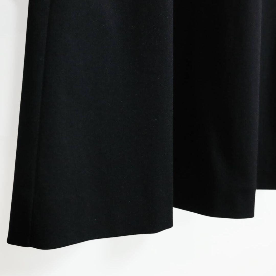 【美品】インゲボルグ★大人おしゃれ♪カメリア柄 ドッキングデザイン ノースリーブワンピース サイズ3(9号) 黒系 ＊z13738