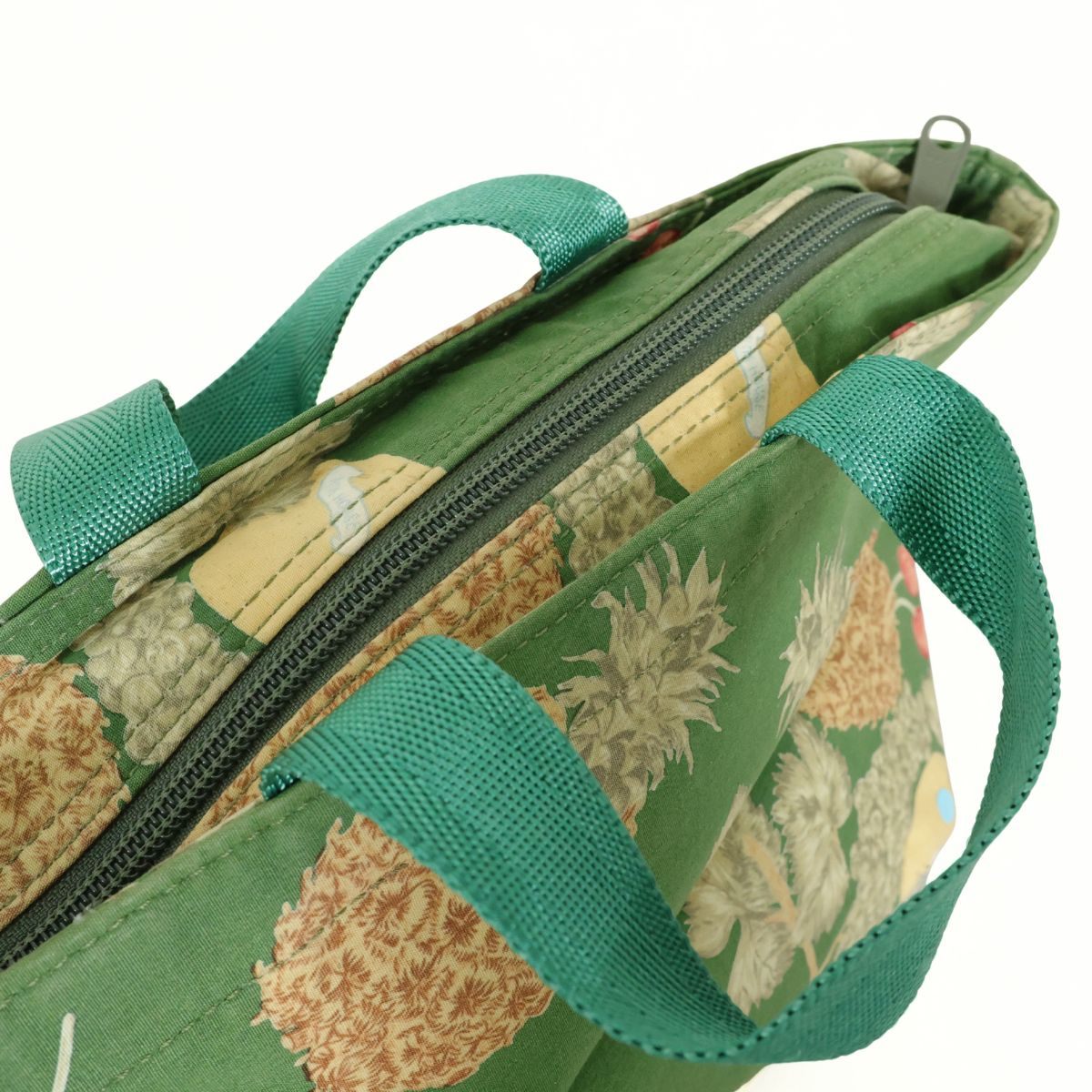 ベビーピンクハウス★フルーツ柄が可愛い！ ミニトートバッグ ランチバッグに◎　グリーン系 ＊ ba215