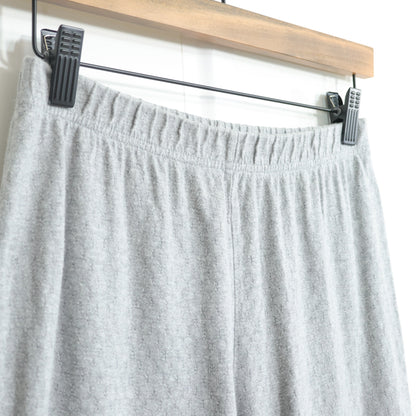 ピンクハウス★裾段々ローンフリル♪ドロワーズ クロップドパンツ グレー系 カットソー素材 無地 z22383