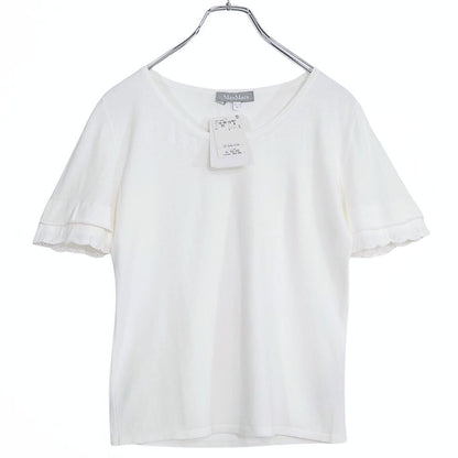 【新品タグ付】マックスマーラ Max Mara★フリルスリーブ ♪半袖カットソー サイズM 白系 ＊z21165