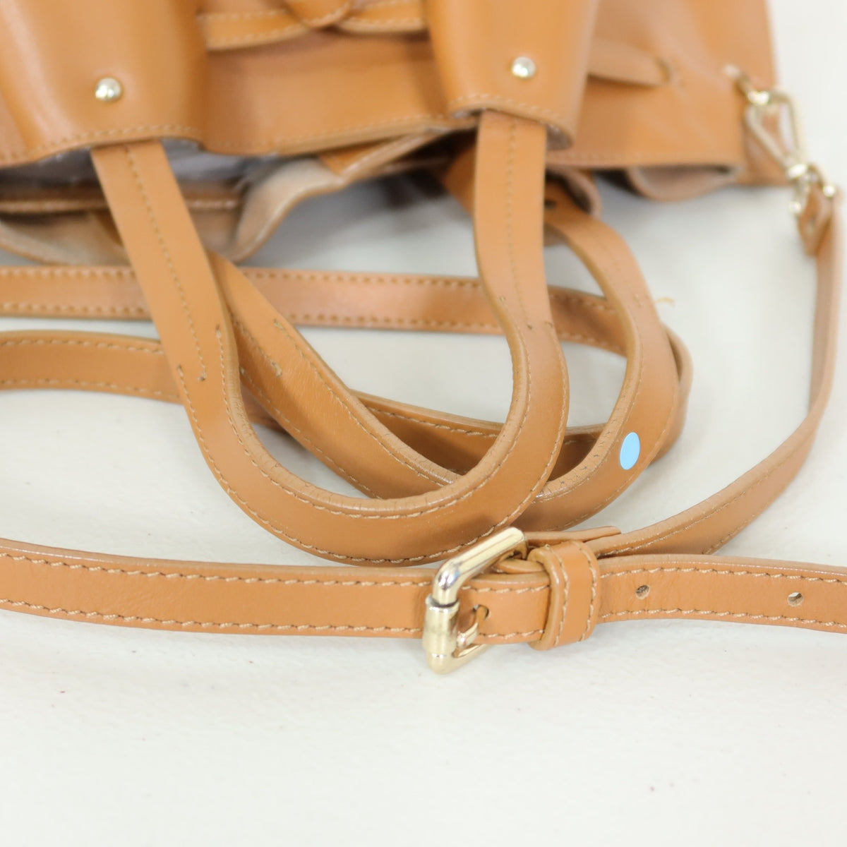 CARA O CRUZ キャラオクルス ★上質レザー！ 2WAYバッグ  キャメル系 ゴールド金具　＊ba192