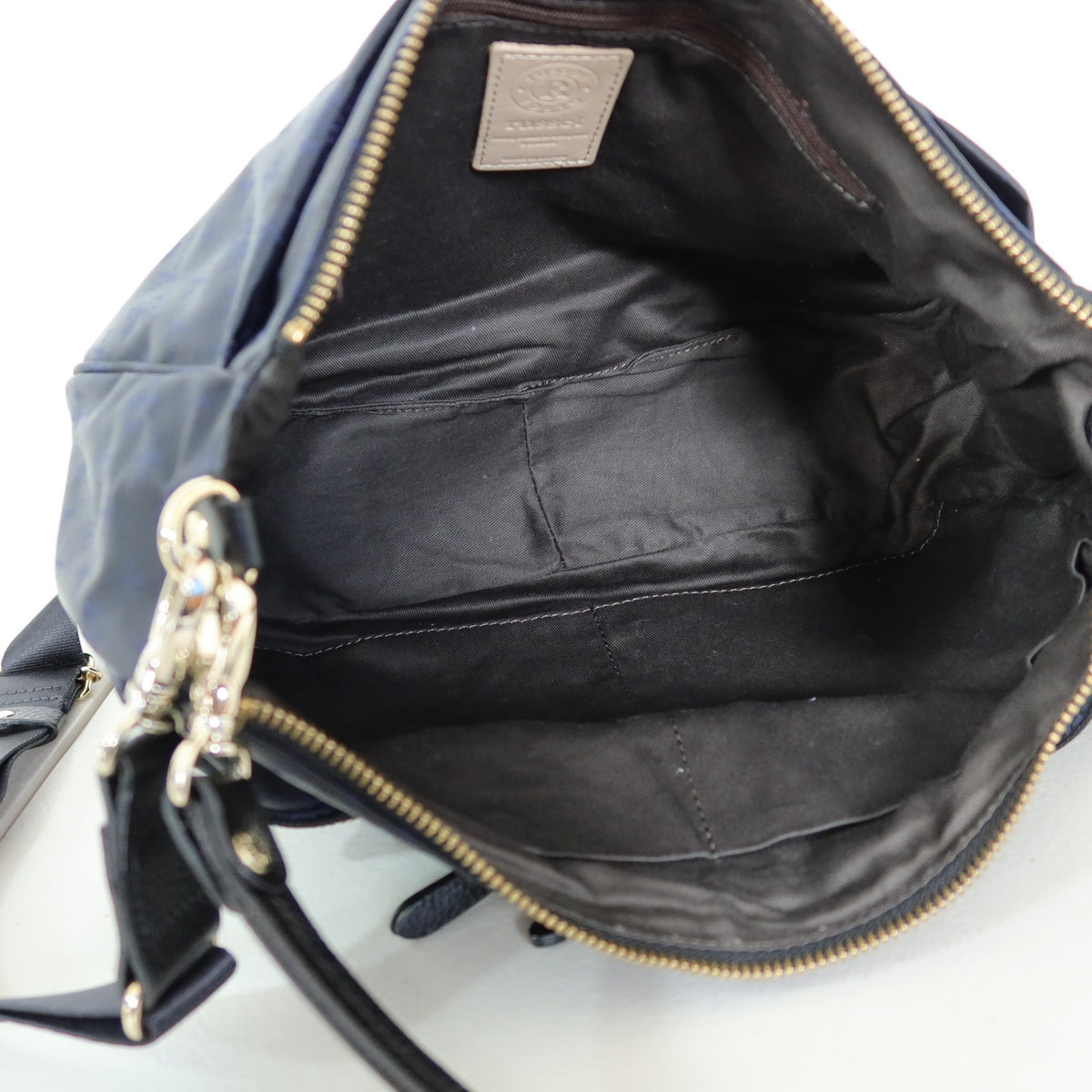 【美品】russet ラシット★大人可愛い！ 大きめポケット 2WAYバッグ  斜め掛けOK  ネイビー系　＊ba187