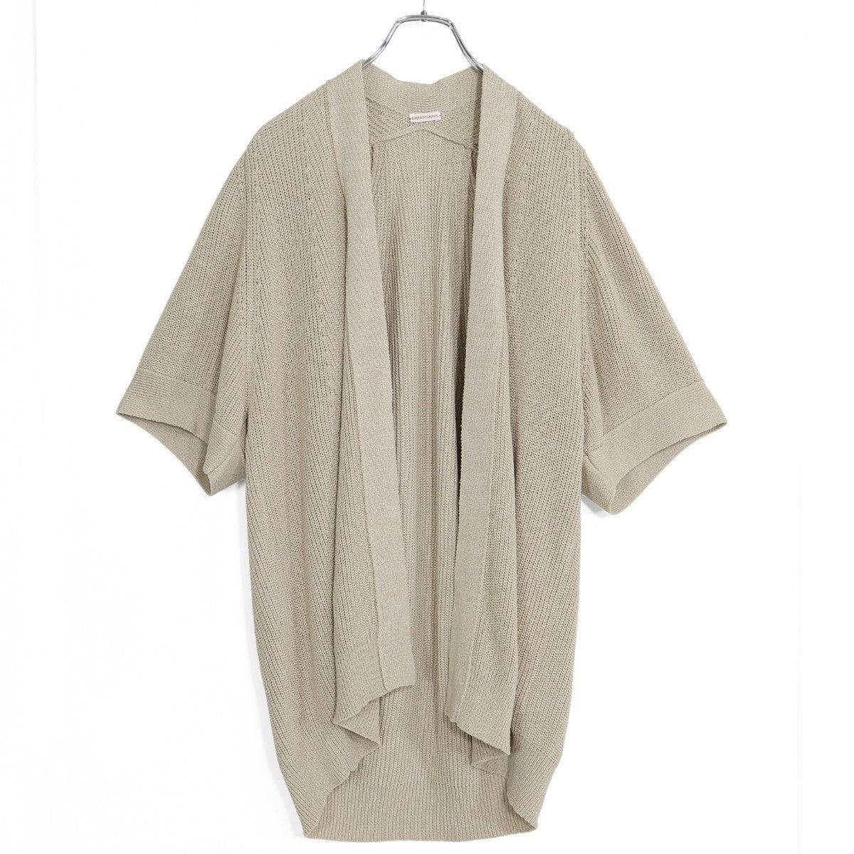 DRESSTERIOR★シルク混！半袖ロングカーディガン ニット サイズ38 ベージュ系 z22722