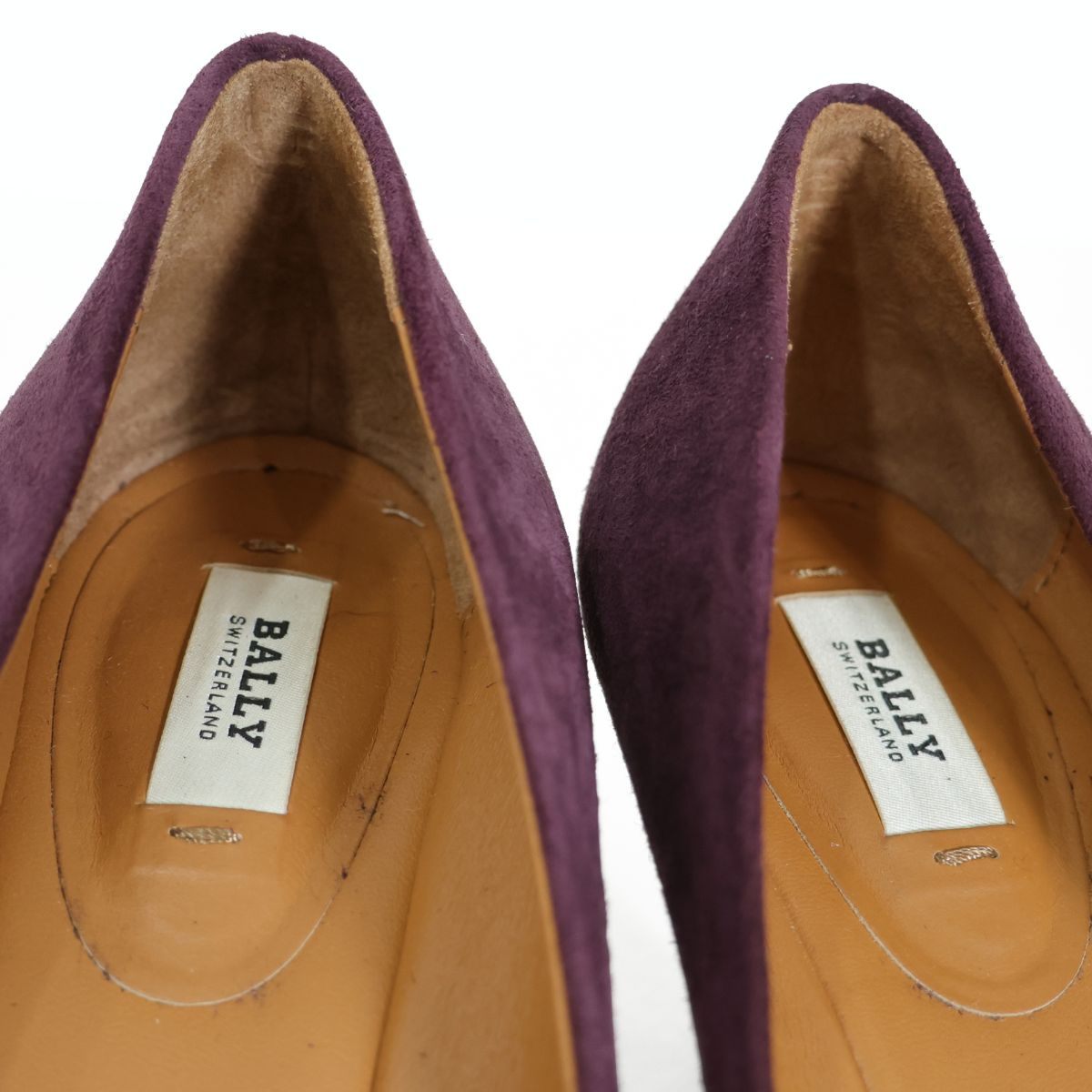BALLY バリー ★スエード パンプス 37.5 24cm パープル系　＊sh170