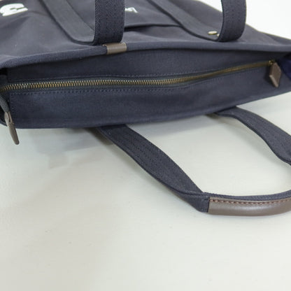 U.S. POLO ASSN.★ロゴ刺繍が印象的！大きめ トートバッグ  キャンバス　ネイビー系 ＊ ba189