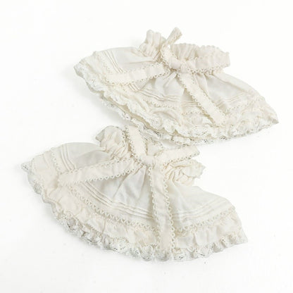 【美品タグ付き】ピンクハウス★リボンとフリル ローン カフスセット 白系 ＊so165