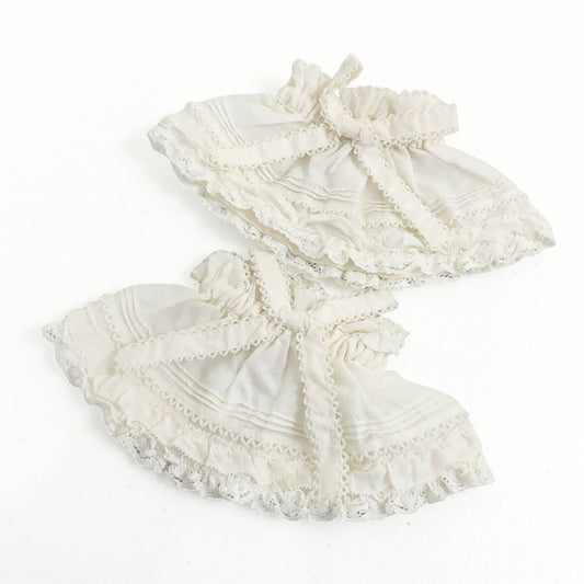【美品タグ付き】ピンクハウス★リボンとフリル ローン カフスセット 白系 ＊so165