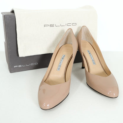 【美品！】PELLICO ペリーコ ★TAXI エナメル パテントレザー ヒール サイズ37(24.0cm) ベージュ系 sh173