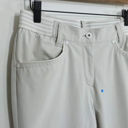 マンシングウェア★ゴルフウェア クロップド ウエストリブ ストレッチ パンツ 大きいサイズLL ライトグレー系 z22985