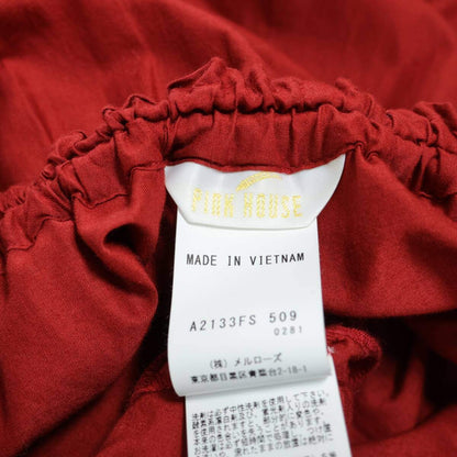 【極美品】ピンクハウス★ランブラーベリーレース使い♪ローンギャザースカート 赤系  2023年秋カタログ 薄手 z21507