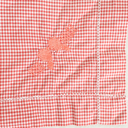 ピンクハウス★ギンガムチェック柄 大判ハンカチ 42×42サイズ 赤系*so432