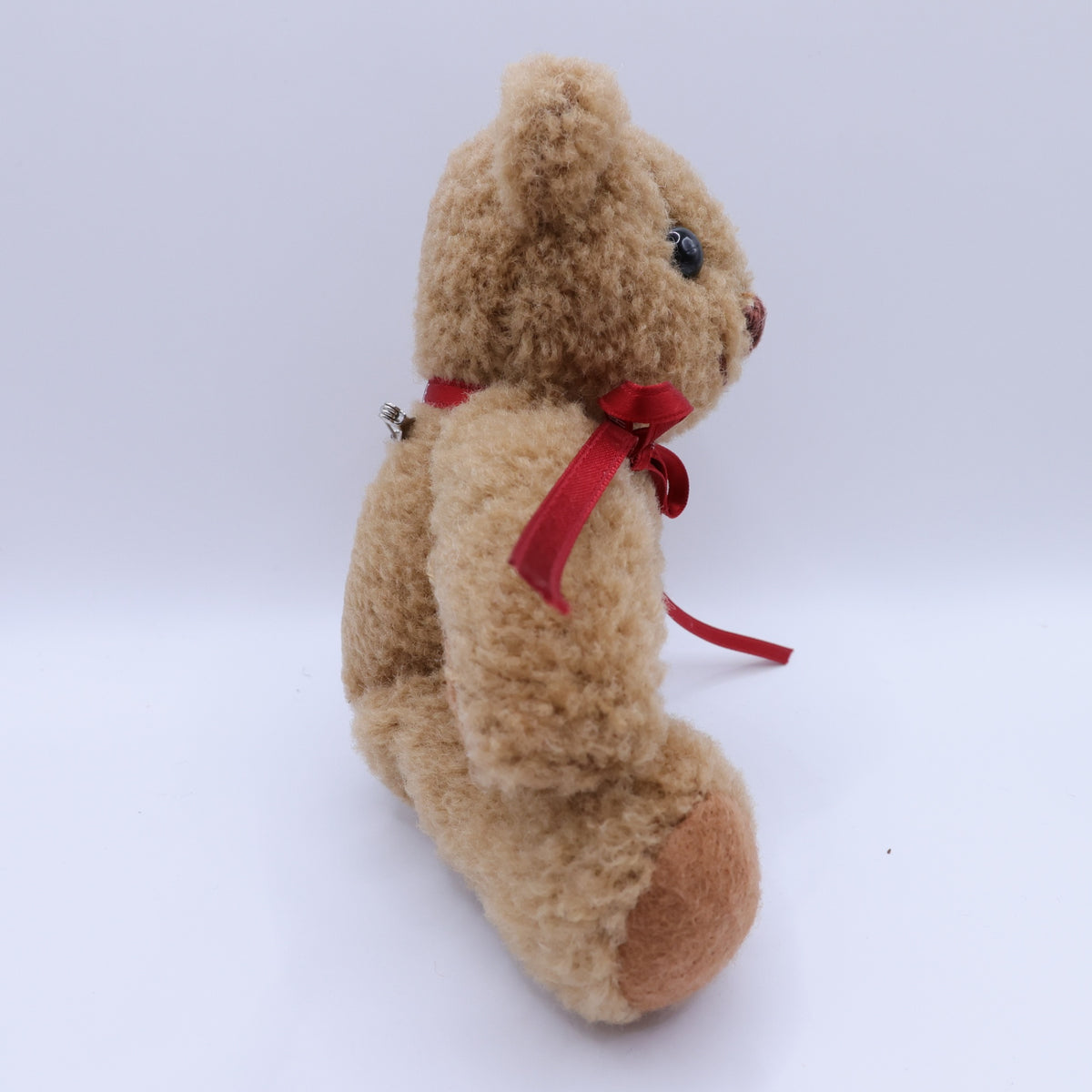 ピンクハウス★くま ぬいぐるみコサージュ 赤リボン ブローチ 茶系 箱付き ko128