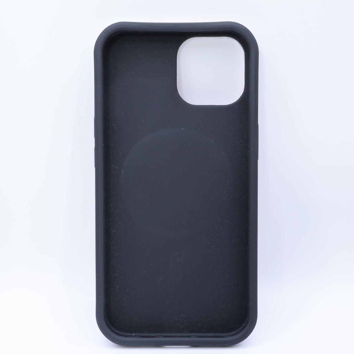 BURGA★マーブルゼブラ柄 iPhone14ケース MagSafe対応 巾着付 紫系 so398