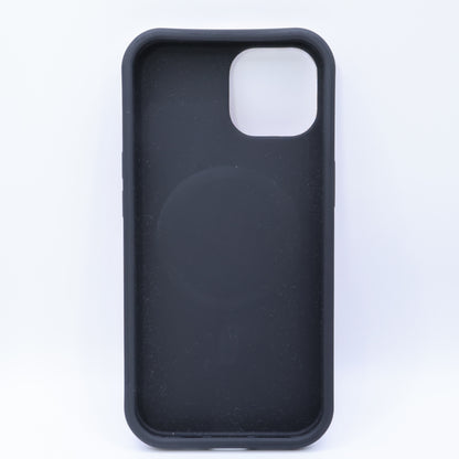 BURGA★マーブルゼブラ柄 iPhone14ケース MagSafe対応 巾着付 紫系 so398