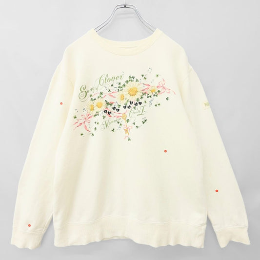 ピンクハウス×ももクロ★ハートのひな菊ptが可愛い♪ 長袖トレーナー・スウェット サイズ4(L) アイボリー系 z23346
