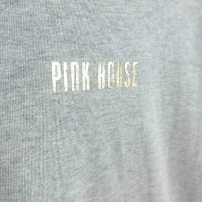 【美品】ピンクハウス★袖段々フリル♪半袖カットソー Tシャツ 大きいサイズL ライトグレー系 ふんわり袖♪無地 z18411
