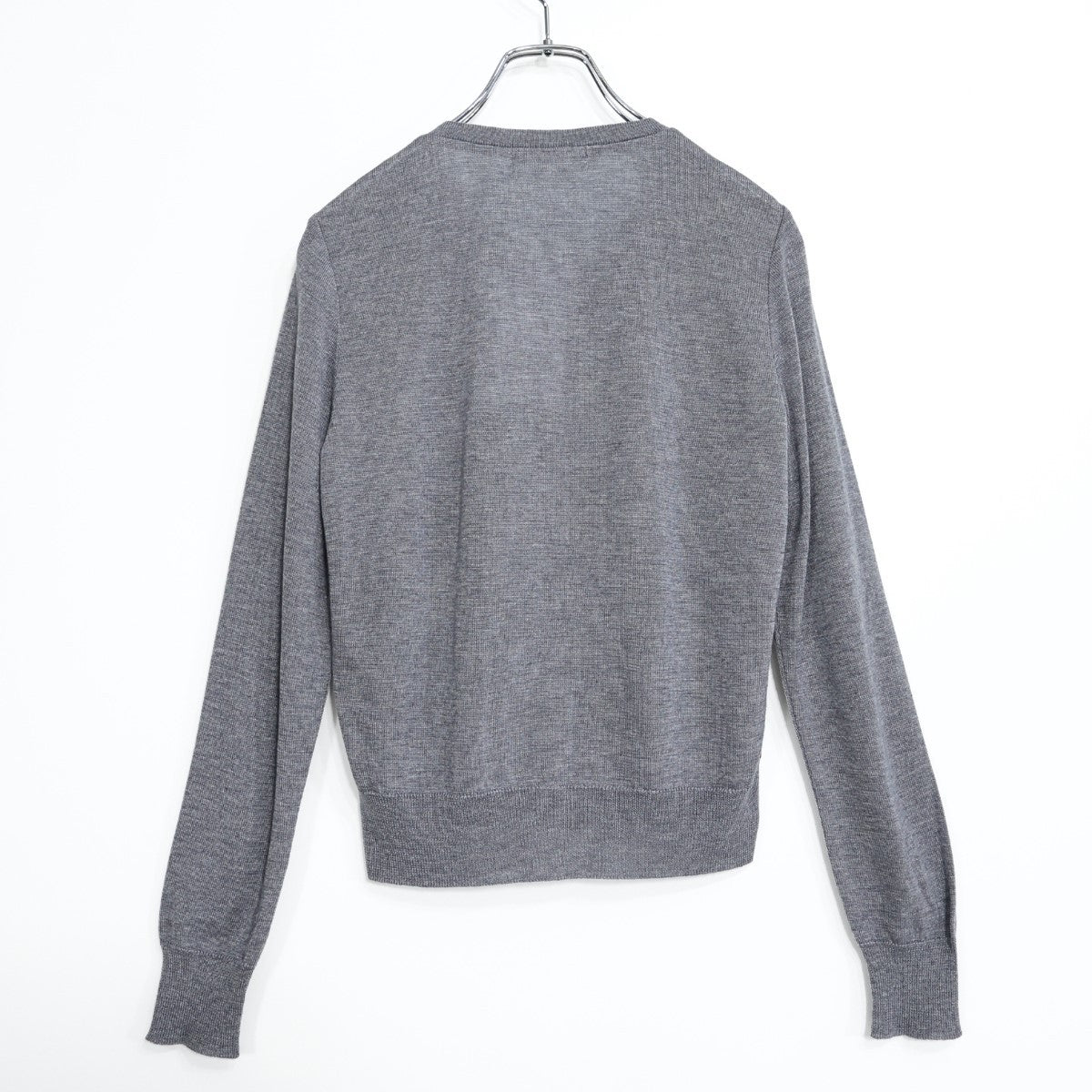 【極美品・紙タグ有】ミラショーン★花柄三点セット♪カーディガン&ノースリーブ&スカート サイズ42 グレー×黒系  薄手 z22227