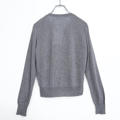 【極美品・紙タグ有】ミラショーン★花柄三点セット♪カーディガン&ノースリーブ&スカート サイズ42 グレー×黒系  薄手 z22227