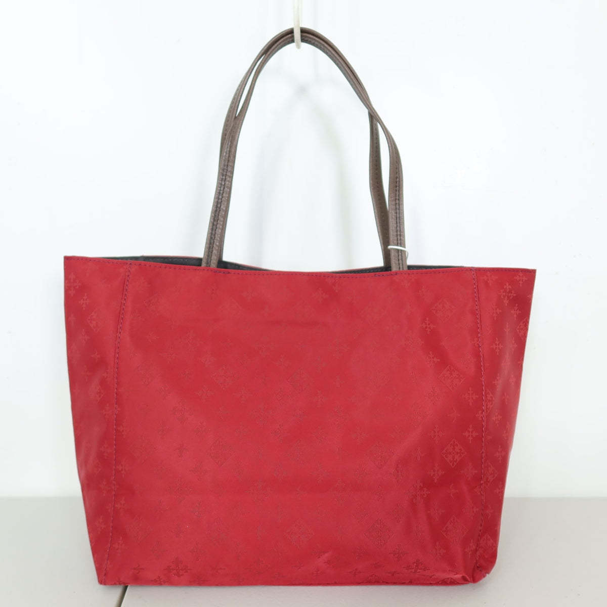 【新品：紙タグ】russet ラシット★大人可愛い！ ミニパレット トートバッグ モノグラム 軽量 深みレッド系 ＊ba182