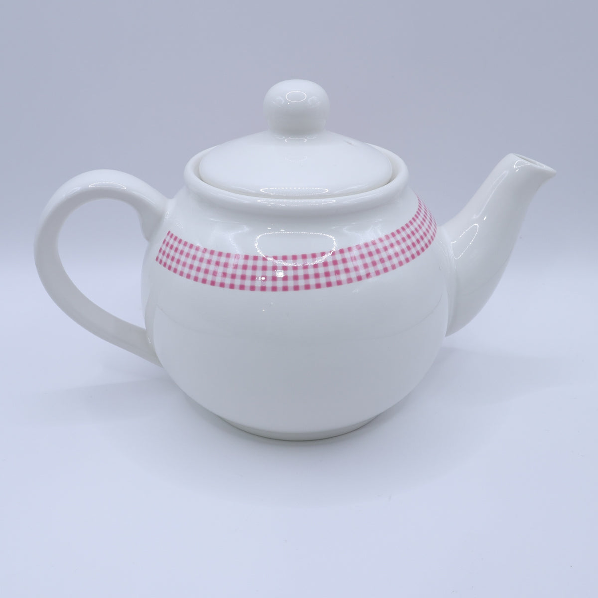 【美品】ピンクハウス★キューピー&ギンガム♪ティーポット 紅茶ポット 陶器 白×ピンク系 so410