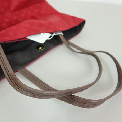 【新品：紙タグ】russet ラシット★大人可愛い！ ミニパレット トートバッグ モノグラム 軽量 深みレッド系 ＊ba182