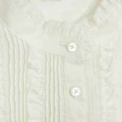 ピンクハウス★♪ピコフリルたっぷり♪華やかな長袖カットソー レイヤード ブラウス サイズ3(M) 白系 z20396