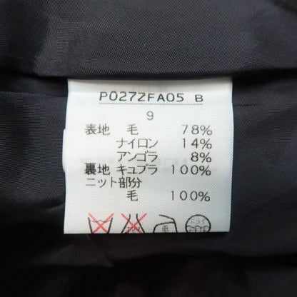 【美品】インゲボルグ★大人可愛い♪花モチーフ ノースリーブワンピース プリーツ 黒系 9 z8483s