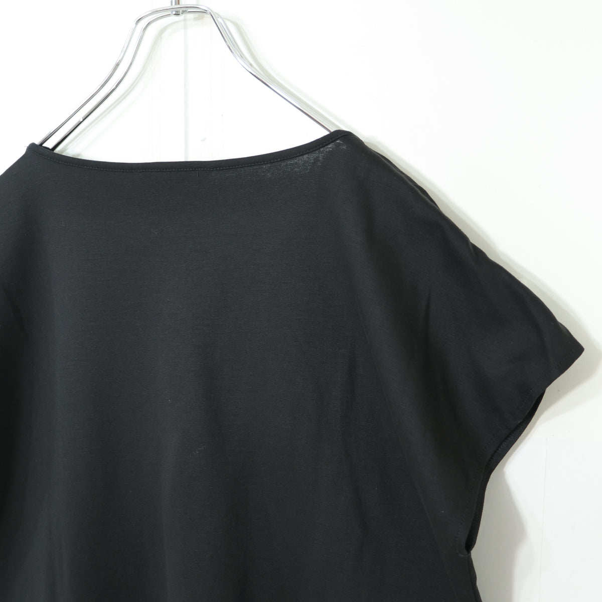 【極美品！】ピンクハウス★ガーリーTシャツ フレンチ袖 レースpt スパンコール ロゴpt 黒系 z22292