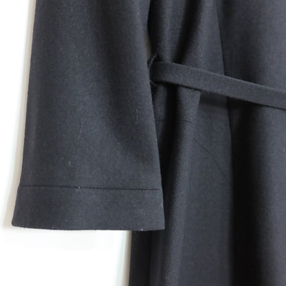 【美品・紙タグ】ジョルジュ・レッシュ★シンプルシック♪ウール混ワンピース サイズ40 黒系 ブラックフォーマル 薄手 z20418