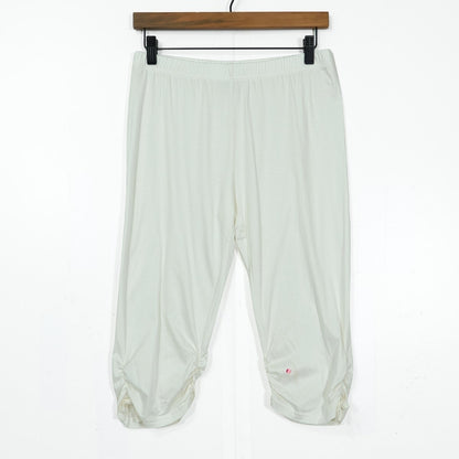 インゲボルグ★クシュっと感が可愛い♪ クロップドレギンス ミニリボン付き サイズ4(11号) 白系 z22331