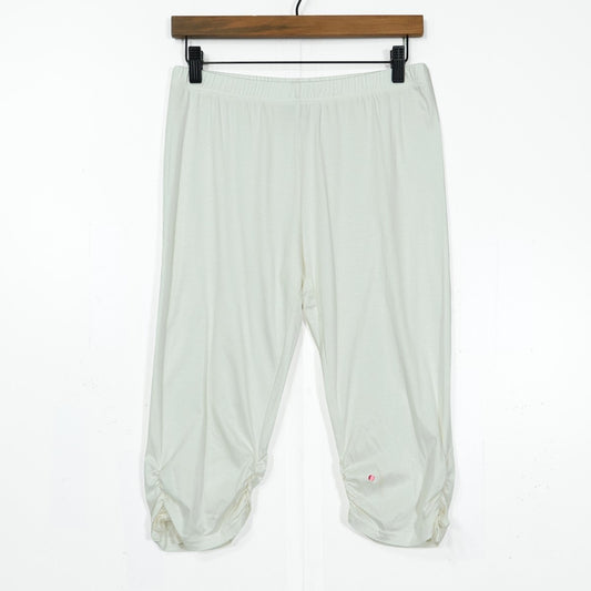 インゲボルグ★クシュっと感が可愛い♪ クロップドレギンス ミニリボン付き サイズ4(11号) 白系 z22331
