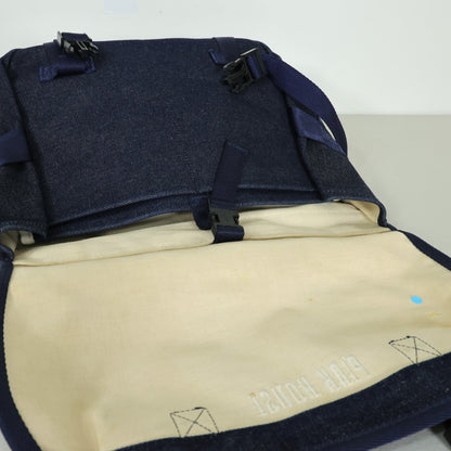 ピンクハウス★デニム生地リュックサック ロゴ刺繍 デニム バックルベルト 多機能バッグ 青系 ba248