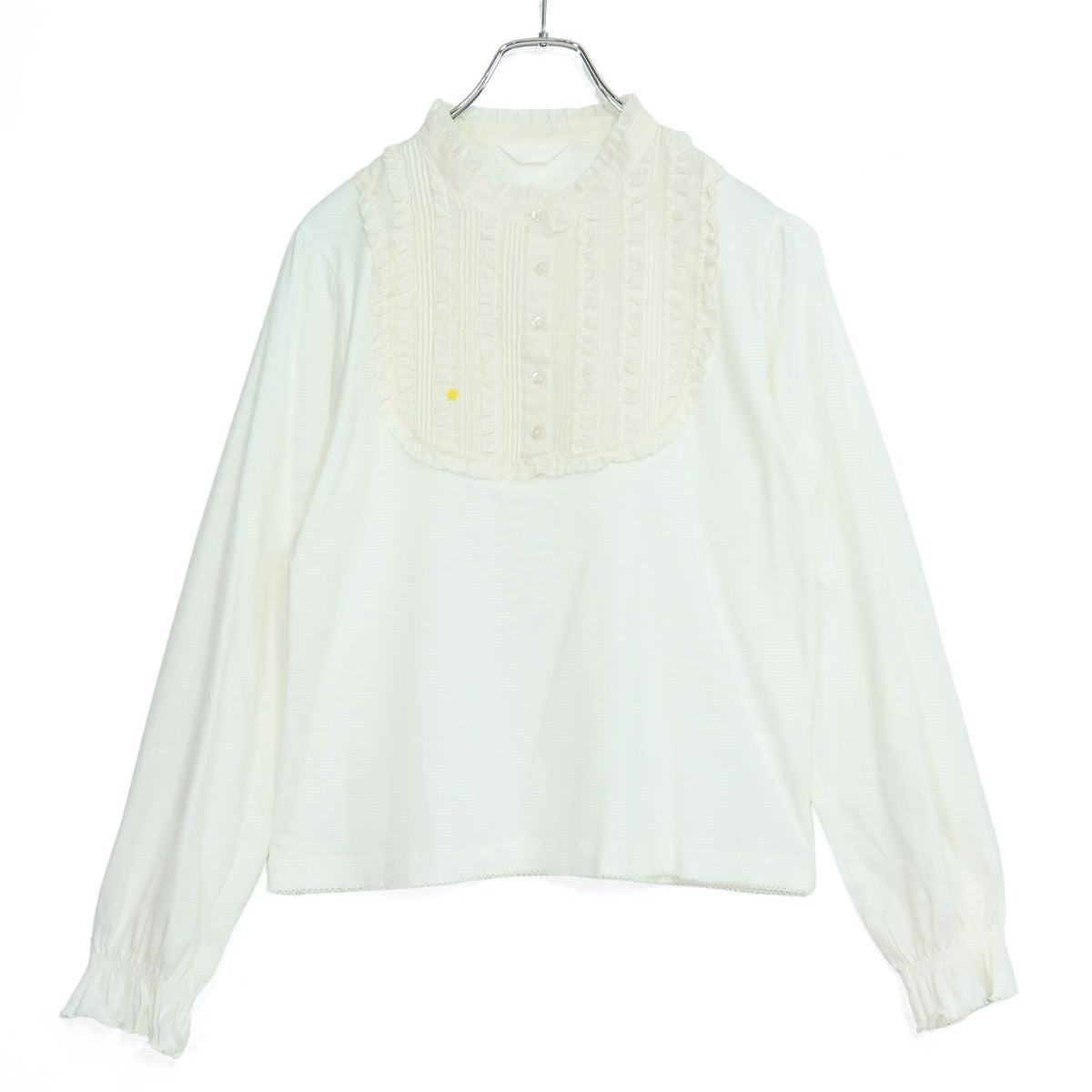 ピンクハウス★♪ピコフリルたっぷり♪華やかな長袖カットソー レイヤード ブラウス サイズ3(M) 白系 z20396
