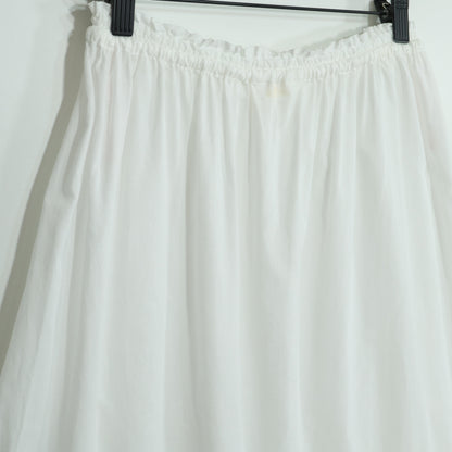 【極美品】ピンクハウス★小花チュール使い♪ローンギャザースカート 白系 裾段々フリル♪薄手 z22703