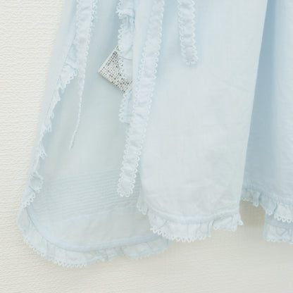 【美品】ピンクハウス★マーガレット&ロゴ刺繍♪ローンタブリエ エプロン サックス系 2026年 z23389