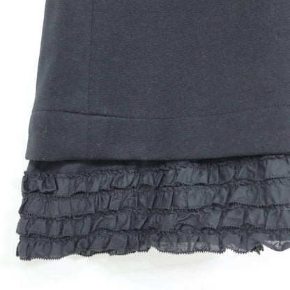 【美品】ピンクハウス★裾段々フリル♪シンプル可愛いジャンパースカート カットソー素材 黒系 無地 z20252