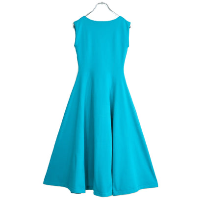 JENNE ジェンヌ★美シルエットサマーニットワンピース サイズＳ エメラルド系 薄手 z22798