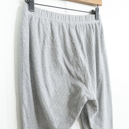 ピンクハウス★裾段々ローンフリル♪ドロワーズ クロップドパンツ グレー系 カットソー素材 無地 z22383