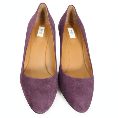 BALLY バリー ★スエード パンプス 37.5 24cm パープル系　＊sh170