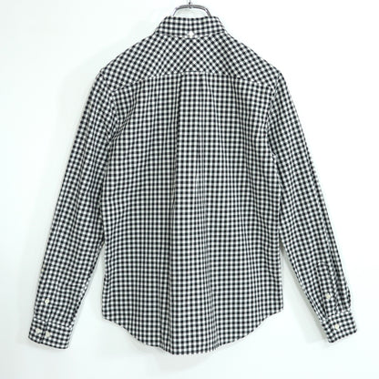 【美品！】ニューヨーカー★着回し力抜群！ ギンガムチェック柄長袖シャツ サイズ9R 黒系 z22991