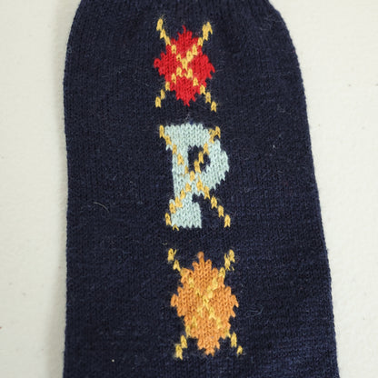 【美品】ピンクハウス★ロゴ入りソックス クルーソックス 靴下 紺系 so368