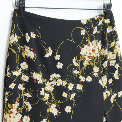 インゲボルグ★アシンメトリ♪花柄マーメイドスカート サイズM 黒系 薄手 z20339