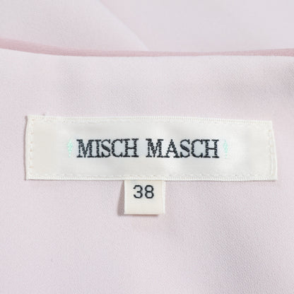 【美品】ミッシュマッシュ★ノーカラージャケット サイズM ピンク系 ボタンレス 無地 z22658