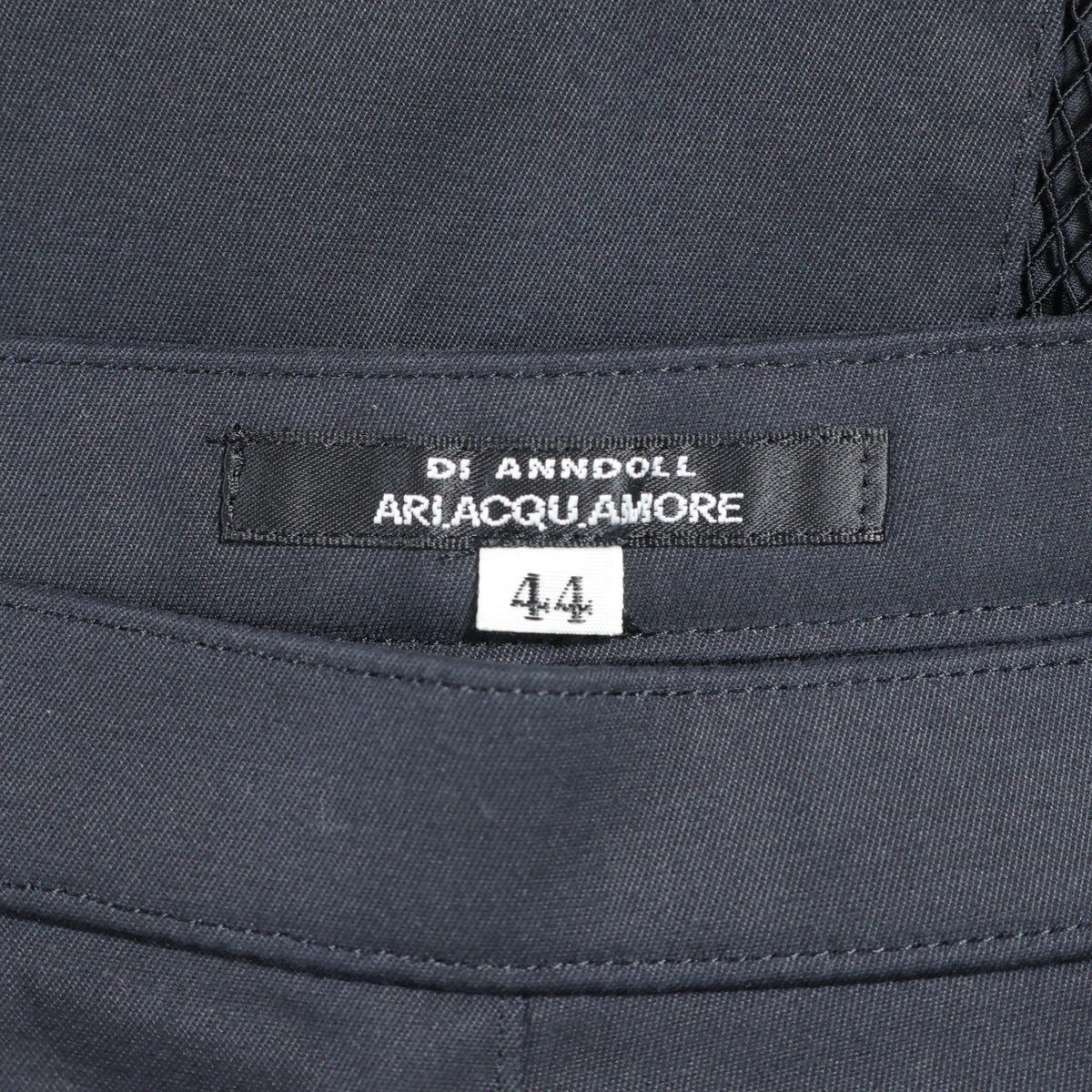 ARI.ACQU.AMORE★フレアスカート ひざ丈 大きいサイズ44 黒系 お花モチーフ＆リボン z22807
