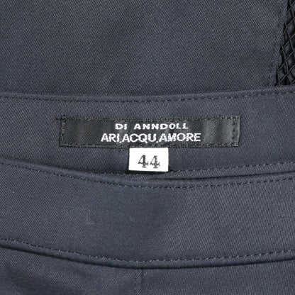 ARI.ACQU.AMORE★フレアスカート ひざ丈 大きいサイズ44 黒系 お花モチーフ＆リボン z22807