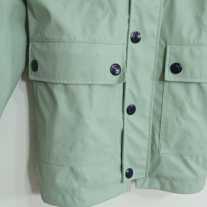 【美品】PETIT BATEAU プチバトー★カラーが素敵♪ヨットパーカー サイズXS ライトグリーン系 防風＆撥水 z22463
