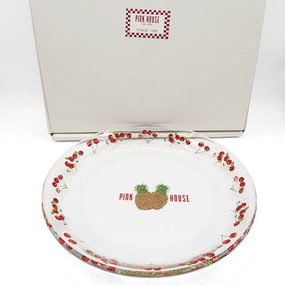 ピンクハウス★ガラス皿 プレート チェリー パイナップル 食器   透明系 so341